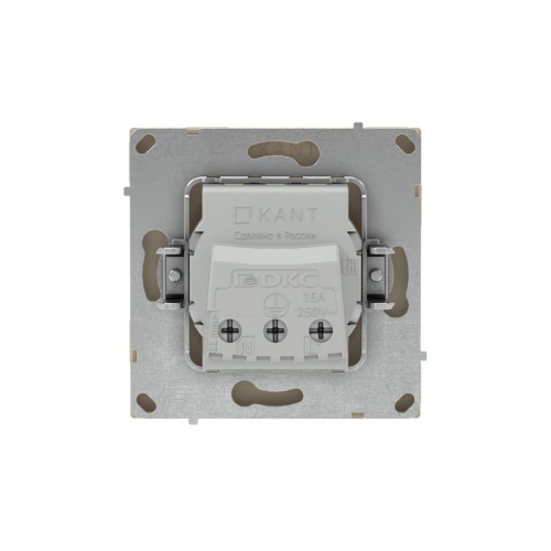 Розетка силовая KANT 2P+E без шторки ванильн. марципан DKC 7015033