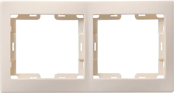 Рамка 2-м верт. Кварта РВ-2-ККм крем. GENERICA EMK21-K33-DM