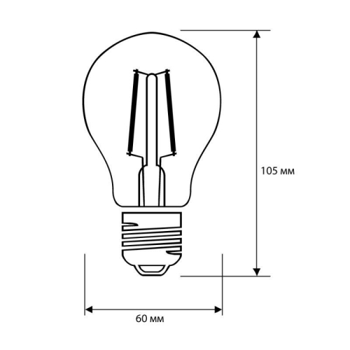 Лампа светодиодная филаментная LED13-A60-FL/830/E27 13Вт грушевидная прозрачная 3000К тепл. бел. E27 220В Camelion 13716