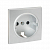 Панель лицевая Валенсия для розетки 1-м 16А защ. шторки с заземл. сталь PROxima EKF ESR16-L-028-30