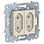 Розетка 2-м 2мод. Unica New 10А IP21 без заземл. защ. шторки винтов. клеммы механизм беж. SchE NU503144