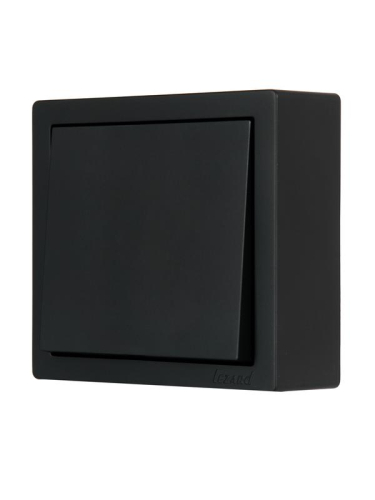 Выключатель 1-кл. ОП LETO черн. бархат LEZARD 752-4200-100