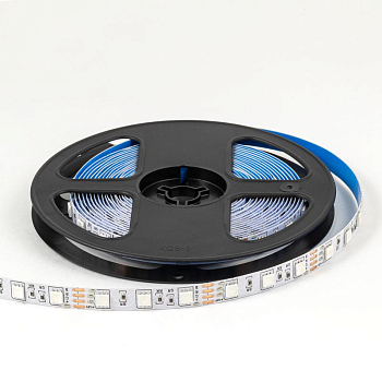 Лента светодиодная 12В 14.4Вт/м RGB smd5050 60д/м IP20 подложка 10мм (уп.5м) OGM LSE-271