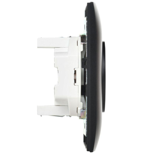 Розетка 2-м SKANDY 10А без заземл. защ. шторки в сборе SK-R09Bl черн. IEK SK-R23-10-K02-F