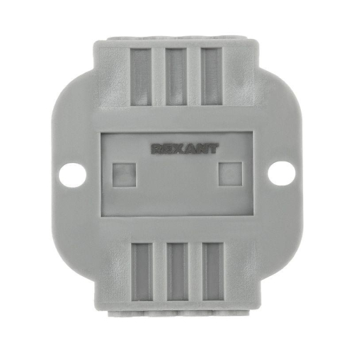 Клемма строительно-монтажная СМК проходная 222-424P 4п 0.08-4кв.мм с монтажной площадкой сер. (уп.25шт) Rexant 07-6264