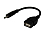 Кабель USB OTG mini USB на USB шнур 0.15м черн. Rexant 18-1181