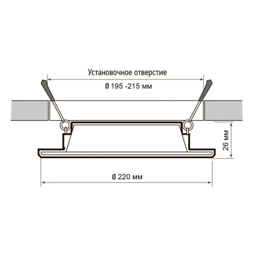 Светильник светодиодный PLED DL7 24Вт 6500К IP54 2040лм WH встраив. бел. Pro JazzWay 5069121