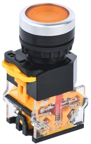 Кнопка D8-11 d22мм 1НО+1НЗ желт. KARAT IEK BBT30-11-3-22-K05