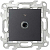 Розетка телевизионная одиночная TV СП Simon 24 IP20 механизм графит Simon 2450477-038
