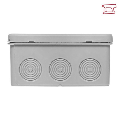 Коробка распределительная КМР-030-035 100х100х50 IP54 с крышкой для прямого монтажа без мембранных вводов сер. EKF plc-kmr-030-034