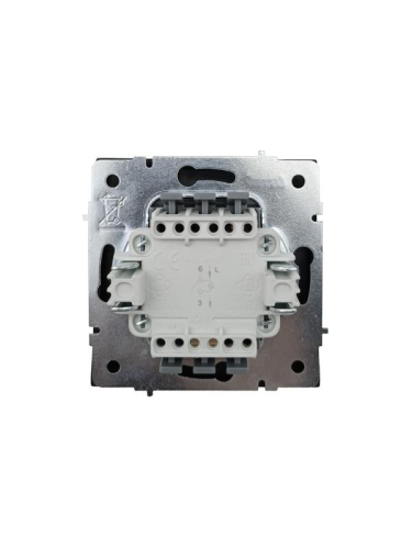 Выключатель проходной 1-кл. с индик. СП ZIMA IP20 10А безвинт. зажим черн. бархат LEZARD 704-4288-114QC