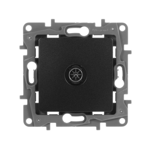 Розетка телевизионная TV СП Etika 2дБ 0-2400МГц с топологией "звезда" механизм антрацит IEK 672651