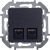 Розетка компьютерная 2-м Inspiria RJ45 кат.5E UTP антрацит IEK 673838