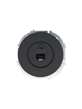 Розетка компьютерная СП OSEN RJ45 кат.6 механизм черн. бархат LEZARD 743-4288-140