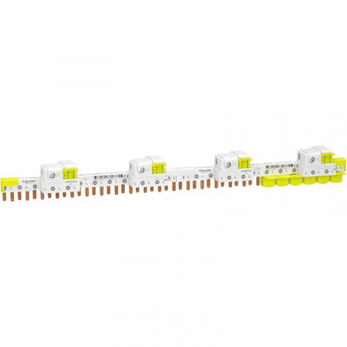 Шинка гребенчатая Acti9 1P+N (NL1…(шаг 9мм)) для iDPN iCV40 iDIFK 63А 24мод. с ввод. клеммой SchE A9XPP624