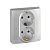Розетка 2-м СП Inspiria 16А 250В с заземл. защ. шторки безвинтов. зажимы алюм. IEK 673757