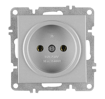 Розетка 1-м СП LAVIN/KAREN 16А IP20 без заземл. механизм сер. ARVIA 50 03 2000 215