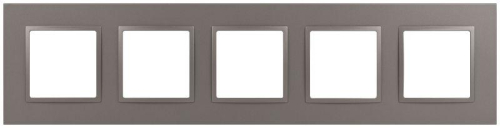 Рамка 5-м Elegance 14-5015-16 Classic для розеток и выключателей титан Эра Б0065831