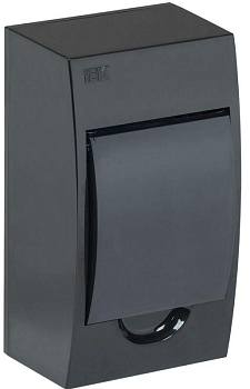 Корпус навесной ЩРН-П-4 Krepta 3 IP41 пластик. черн. IEK MKP12-N-04-41-K02
