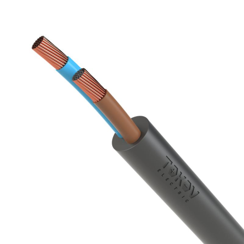 Провод TOKOV ELECTRIC ПВС 2х2.5 380В Ч (уп.100м) 1945517