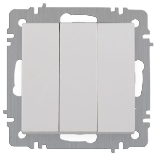 Выключатель 3-кл. СП Accent 6-106-01 10А IP20 250В AL/CU бел. Intro Б0063531