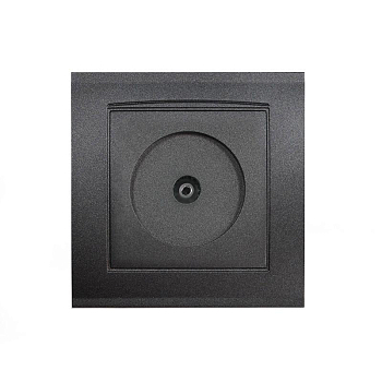 Розетка телевизионная TV 1-м СП Бриллиант в сборе графит Universal 7947571-Gr