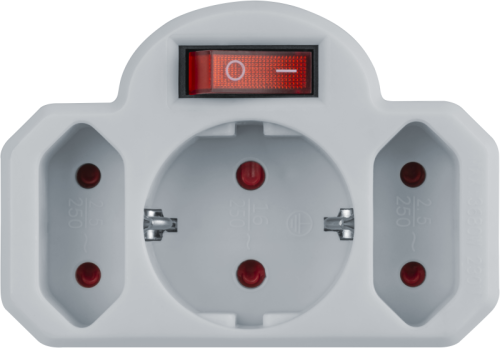Разветвитель 3-м (1-м - с заземл. 2-м - без заземл.) 10А IP20 94 698 NAD-3-R2F-WH в ряд Navigator 94698