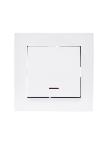 Выключатель 1-кл. 1п СП Vesna 10А IP20 с индикацией механизм бел. LEZARD 742-0288-111