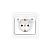 Розетка 1-м СП Валери 16А IP20 с заземл. с крышкой бел. UNIVersal В0029