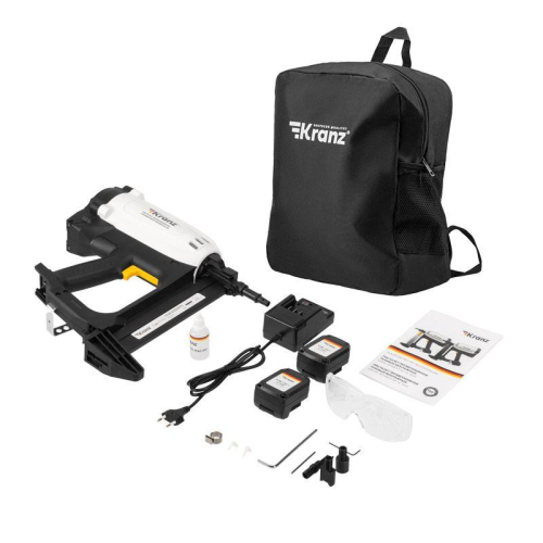 Пистолет монтажный газовый гвоздезабивной GN100 100Дж длина гвоздей 15-40мм d2.7-3мм KRANZ KR-16-1655