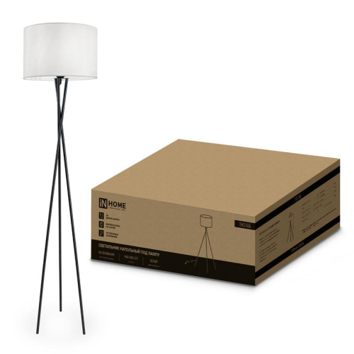 Светильник ТНО 04Б 60Вт E27 230В торшер напольн. на основании под лампу бел. IN HOME 4690612048246