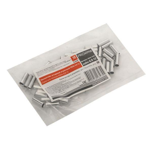 Наконечник штыревой втулочный НШв 6.0-12 (уп.50шт) PROxima EKF nshv-6.0-12