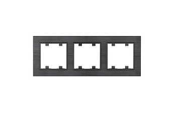 Рамка 3-м Karea LINE STAR дым. металлик Makel 86050703