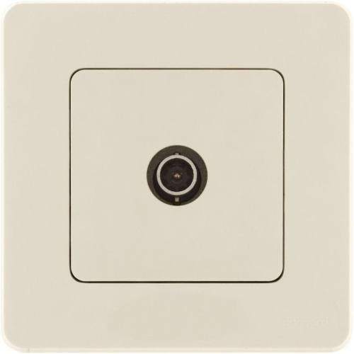 Розетка телевизионная TV Inspiria 2дБ 0-2400мГц с топологией "звезда" механизм сл. кость IEK 673851