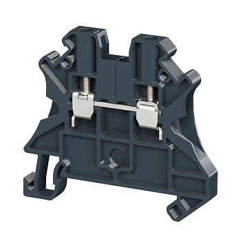 Клемма проходная винтовой зажим 2 точки подключения 2.5кв.мм черн. DKC TUR-2.5R-BK