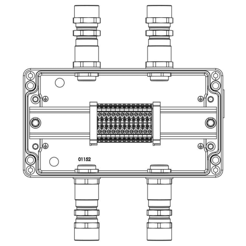 Коробка взрывозащищенная клеммная из алюминия TBE-A-14-(12xCBC.2)-2xKA2MHK(A)-2xKA2MHK(C)1Ex e IIC Т5 Gb / Ex tb IIIC T95град.C Db IP66 DKC 1201.141.22.1240