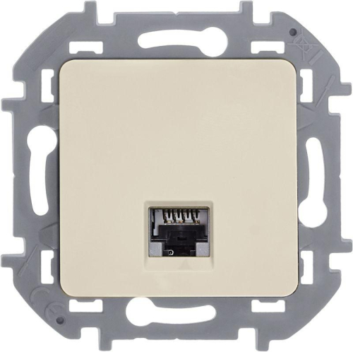 Розетка компьютерная Inspiria RJ45 кат.6 UTP механизм сл. кость IEK 673831