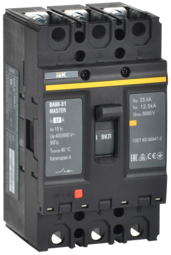 Выключатель автоматический 3п 32А 25кА ВА88-31 MASTER IEK SVA00-3-0032-02