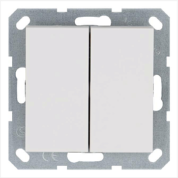 Переключатель перекрестный 2-кл. 10А IP20 механизм бел. глянцевый Jasmart G3014W