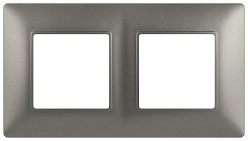 Рамка 2-м Elegance 14-5002-16 для розеток и выключателей титан Эра Б0065815