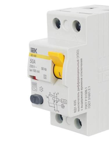 Выключатель дифференциального тока (УЗО) 2п 50А 100мА тип ACS ВД1-63S KARAT IEK MDV12-2-050-100