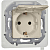 Розетка 1-м СП Inspiria 16А IP44 250В 2P+E защ. шторки с крышкой немецк. стандарт механизм сл. кость IEK 673741