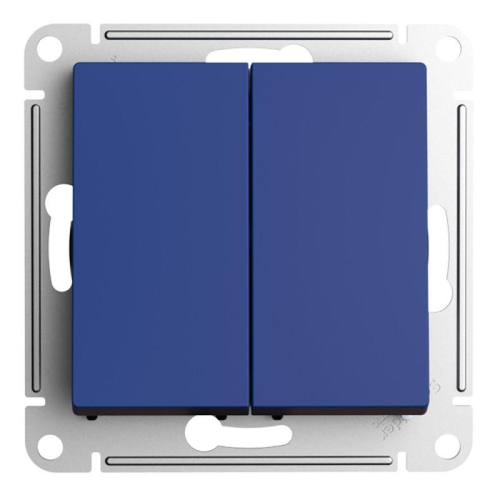 Выключатель 2-кл. AtlasDesign (сх. 2) 10А с самовозвратом механизм аквамарин SE ATN001117