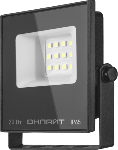 Прожектор светодиодный 90 844 OFL-03-20-6.5K-BL-IP65-LED 20Вт 6500К IP65 1600лм черн. ОНЛАЙТ 90844