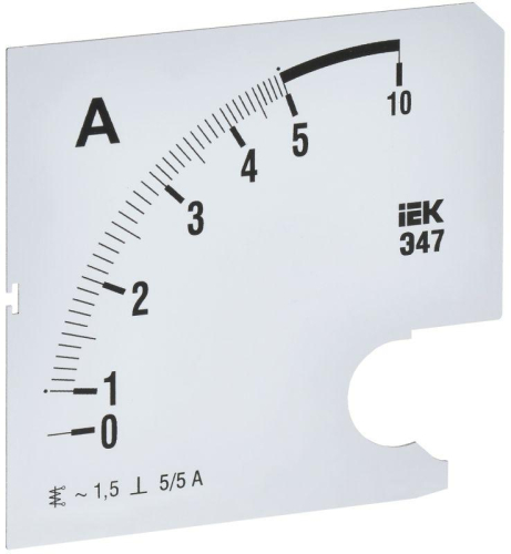 Шкала сменная для амперметра Э47 5/5А-1.5 96х96мм IEK IPA20D-SC-0005