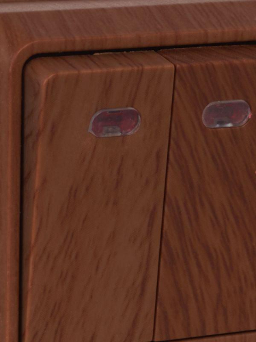 Выключатель 2-кл. ОП Октава 10А IP20 ВС20-2-1-ОД с индикацией дуб GENERICA EVO21-K04-10-DC