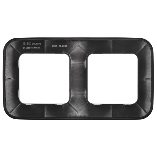 Рамка 2-м СП FLITE РУ-2-А-ФлЧ черн. IEK FI-M22-31-20-K02