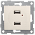 Розетка USB 2-м СП Bravo механизм беж. GUSI С10USB2-003