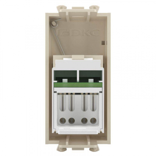 Розетка компьютерная 1мод. Avanti "Ванильная дымка" RJ-45 модульная кат.6А DKC 4405371