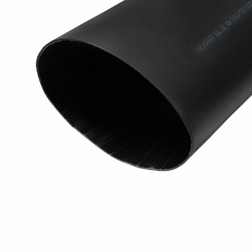 Трубка термоусадочная среднестен. клеевая 160/50 (3-4:1) черн. 1м Rexant 26-0160